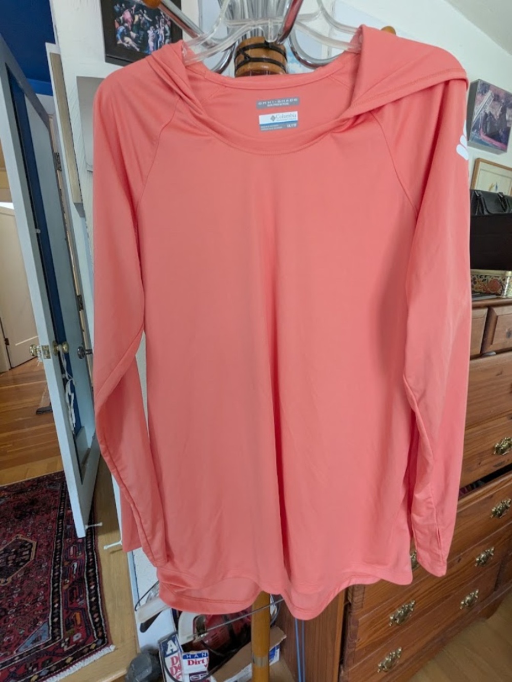Columbia Long Sleeve PFG Omni-Shade Hooded Pullover, Women's 1xl
